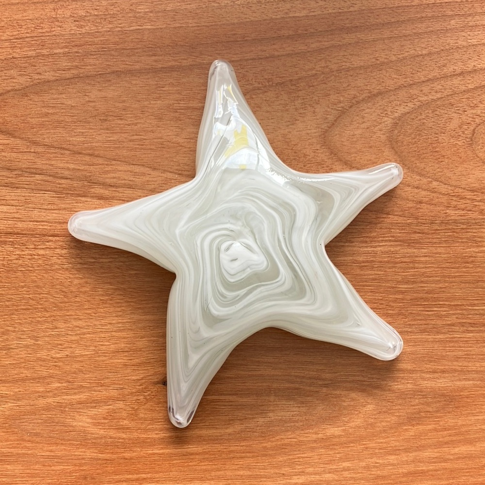 Glass Starfish Murano Style Paperweight